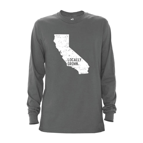 Locally Grown Clothing Co. Men's California Solid State Long Sleeve Crew