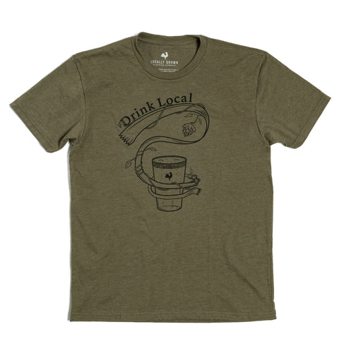 Locally Grown Clothing Co. Drink Local Hops T-Shirt