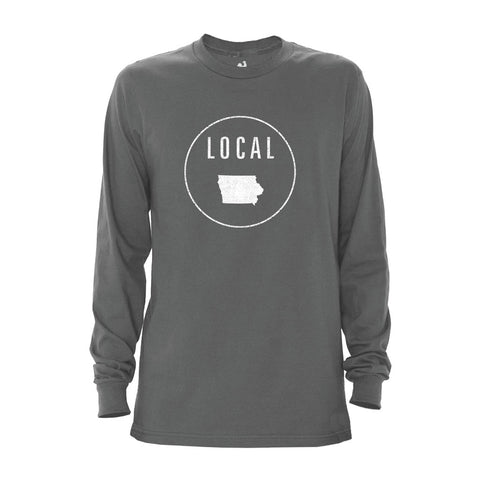 Locally Grown Clothing Co. Men's Iowa Local Long Sleeve Crew