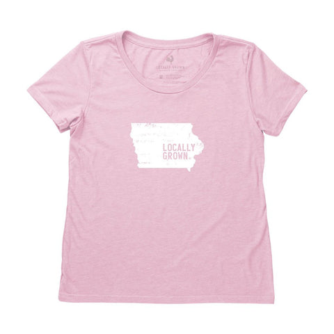 Locally Grown Clothing Co. Women's Iowa Solid State Tee